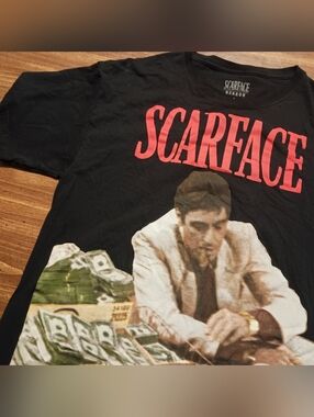SCARFACE T-SHIRT - Large // Cash Money Movie Gangster fashion tee shirt